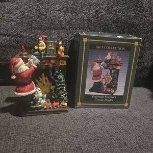 Gift Collection | Santa Fireplace Candle Holder